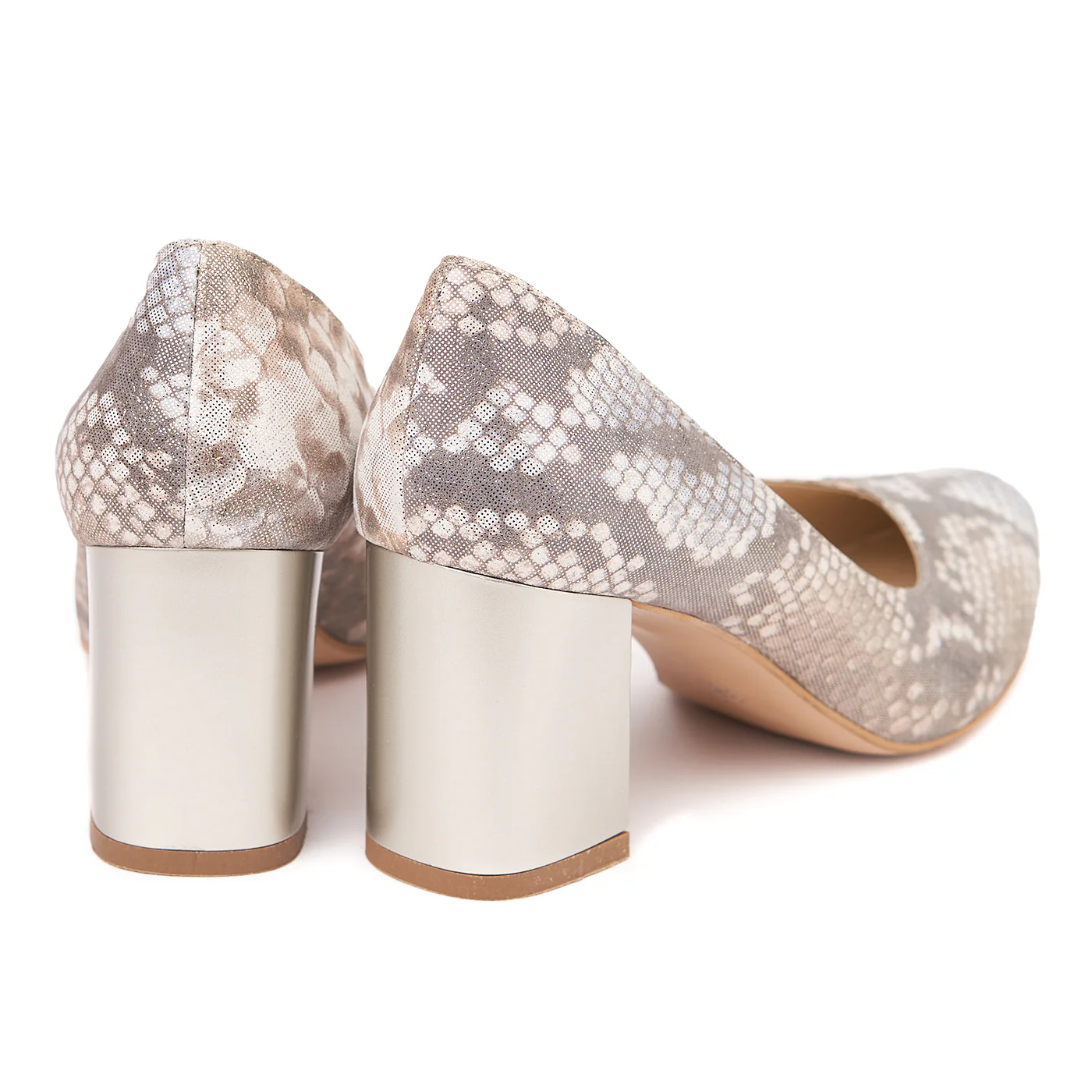 Pantofi dama toc gros din piele naturala cu model 4597 - Image 2