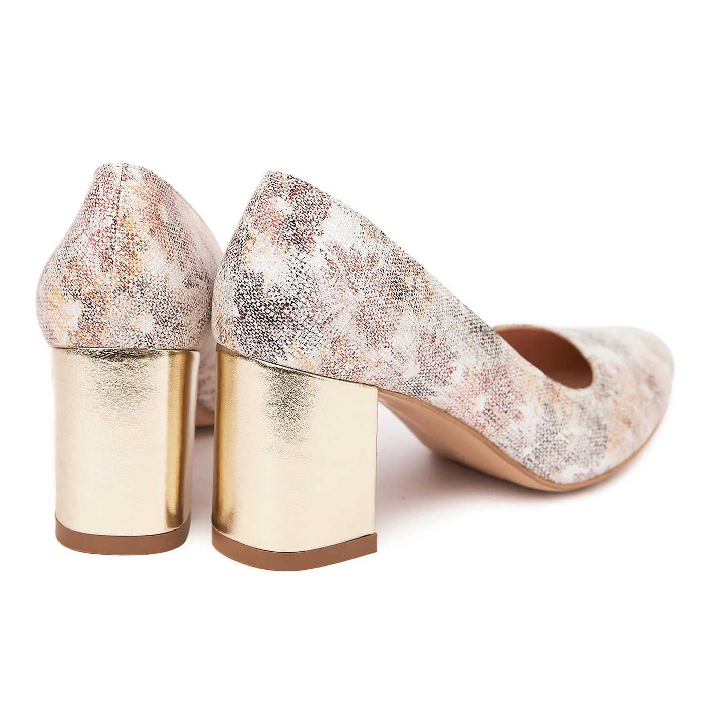 Pantofi dama toc gros din piele naturala cu model 4598 - Image 2
