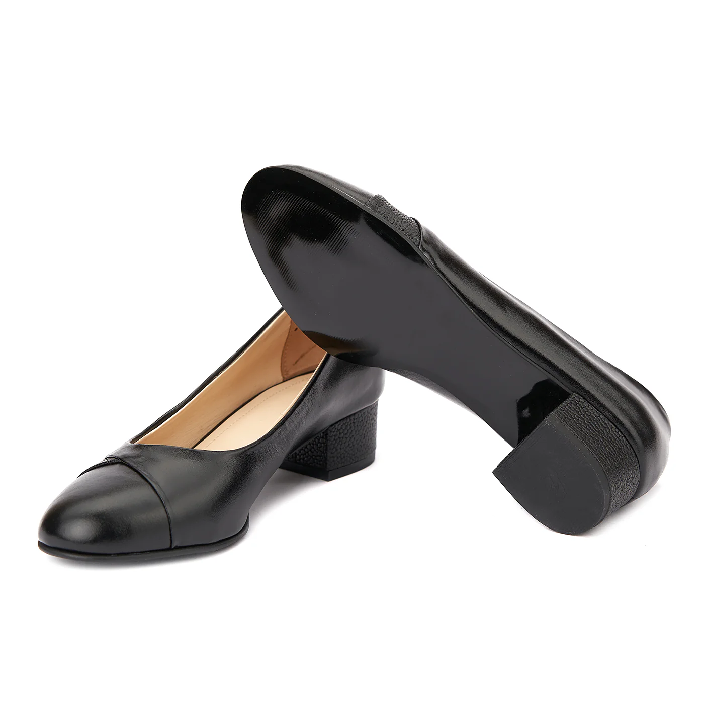 Pantofi dama toc mic din piele naturala 4373 - Image 3