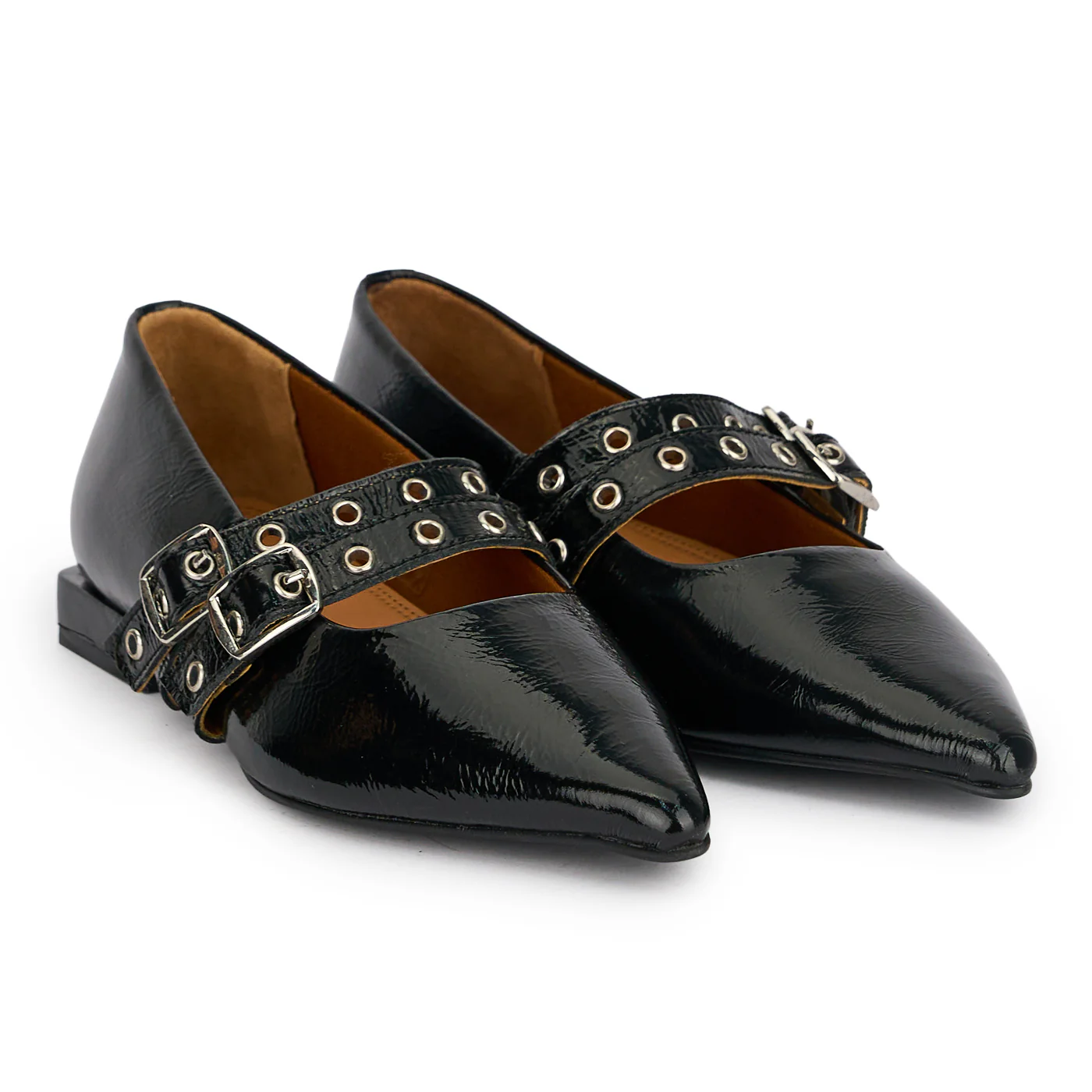 Pantofi dama toc mic din piele naturala neagra 18868 - Image 4