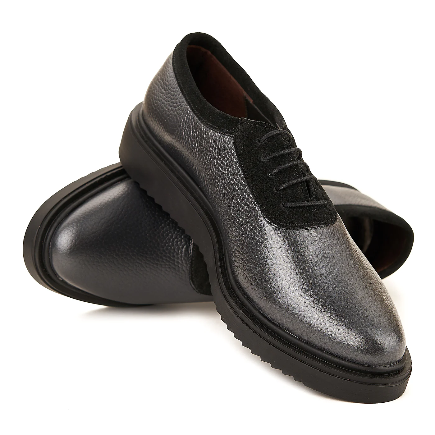 Pantofi de Dama Piele Naturala Casual Gri 1570 - Image 4