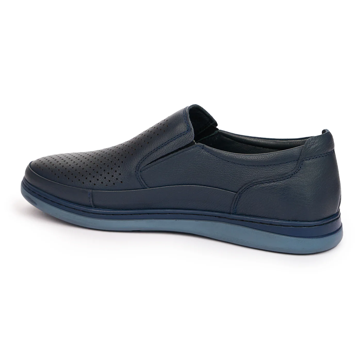 Pantofi de Piele Naturala Barbati Casual Bleumarin 7317 - Image 3