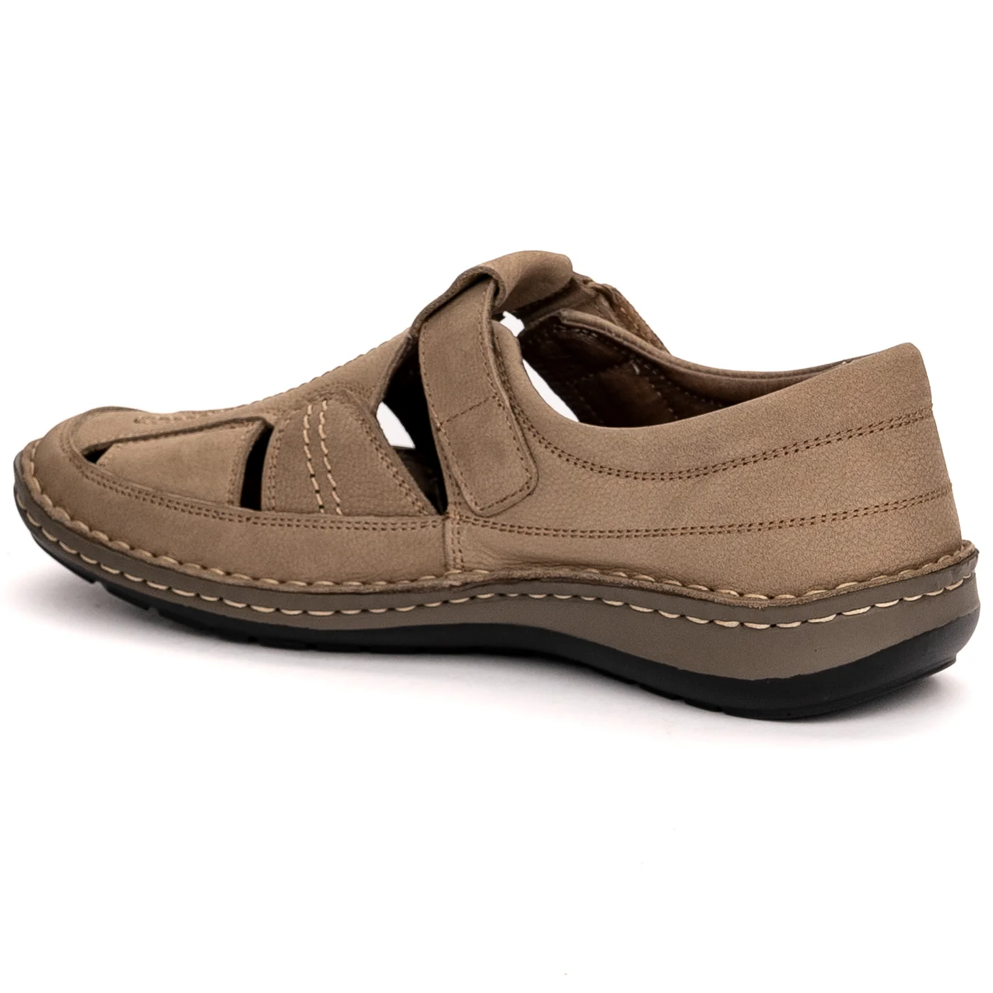 Pantofi de vara barbati din piele naturala bej 7509 - Image 2
