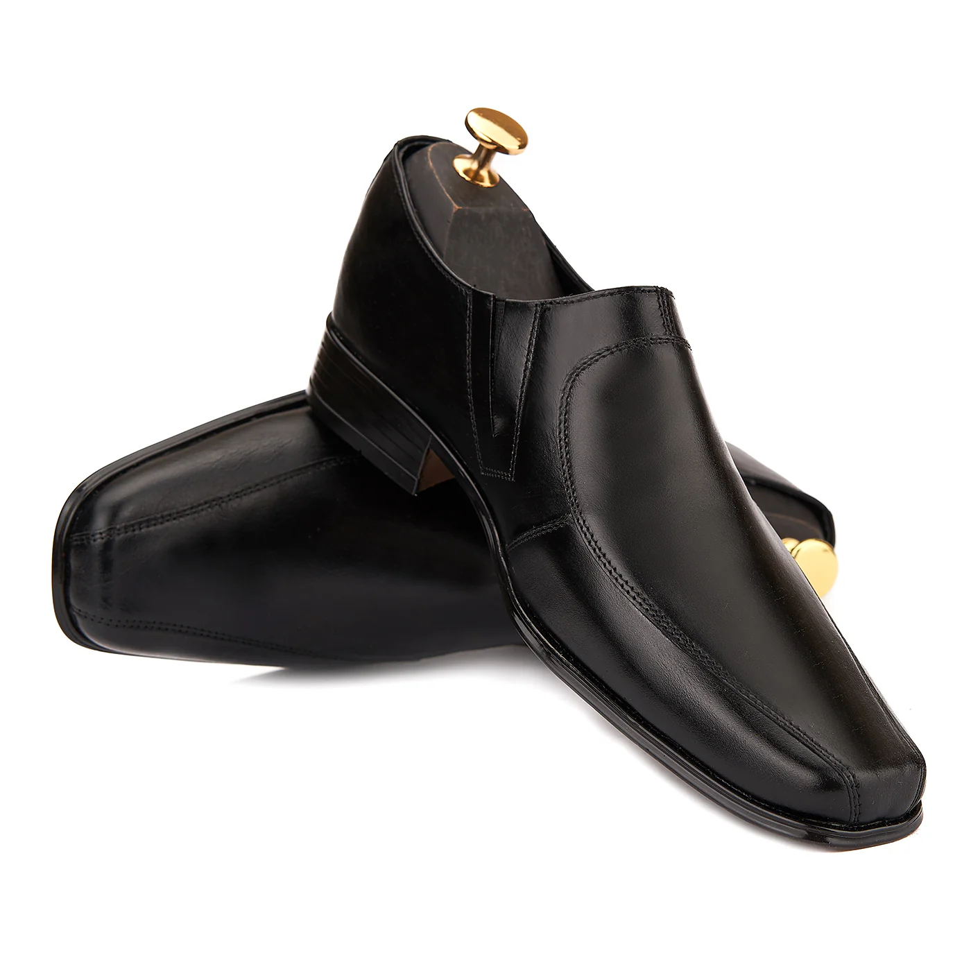 Pantofi din piele naturala neagra 0196 - Image 4