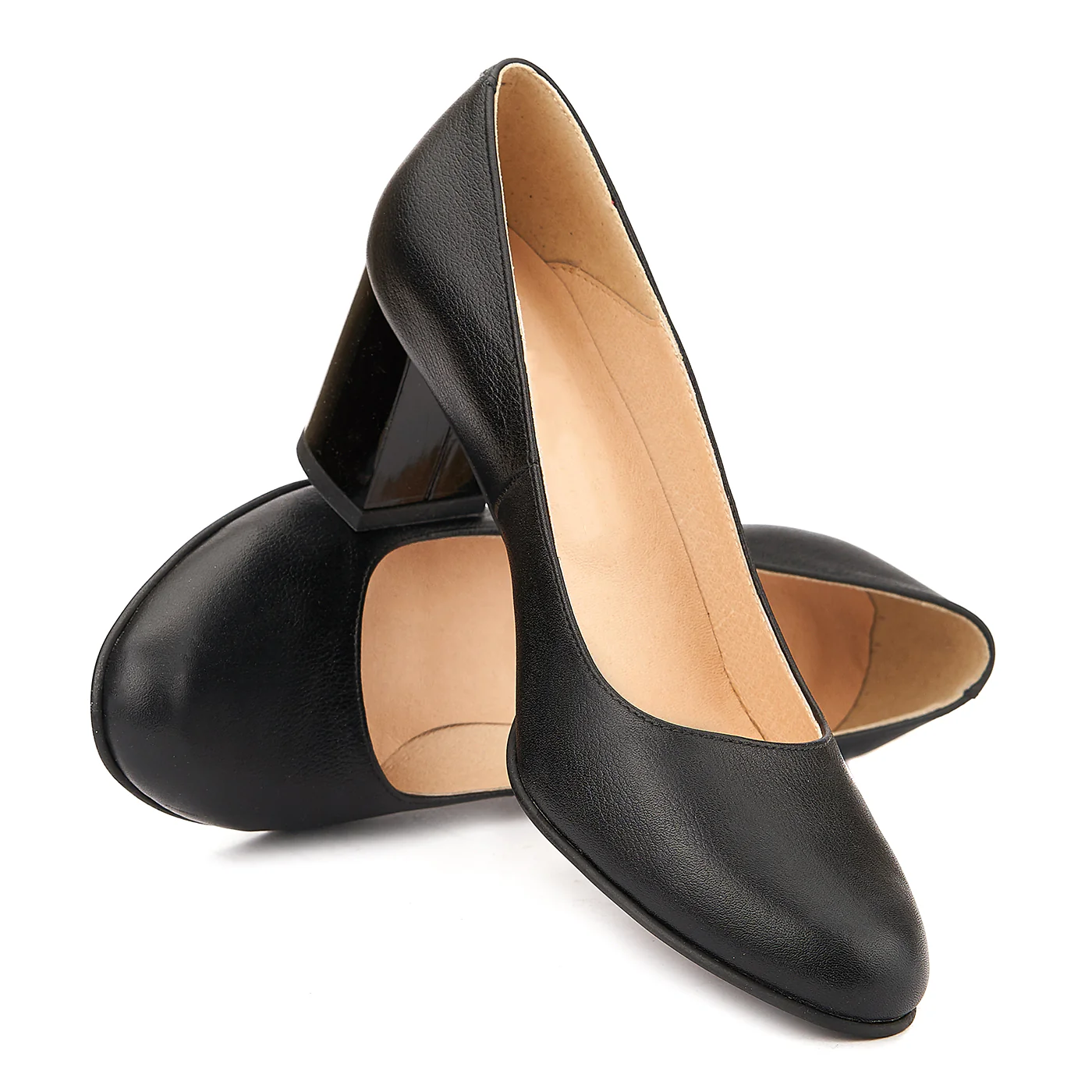 Pantofi din Piele Naturala Neagra 4048 - Image 4