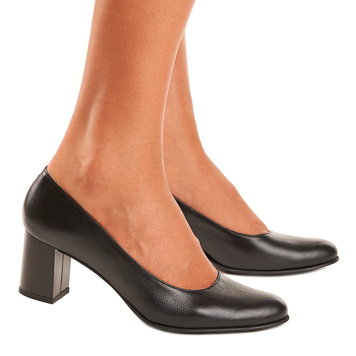 Pantofi din Piele Naturala Neagra 4048 - Image 5