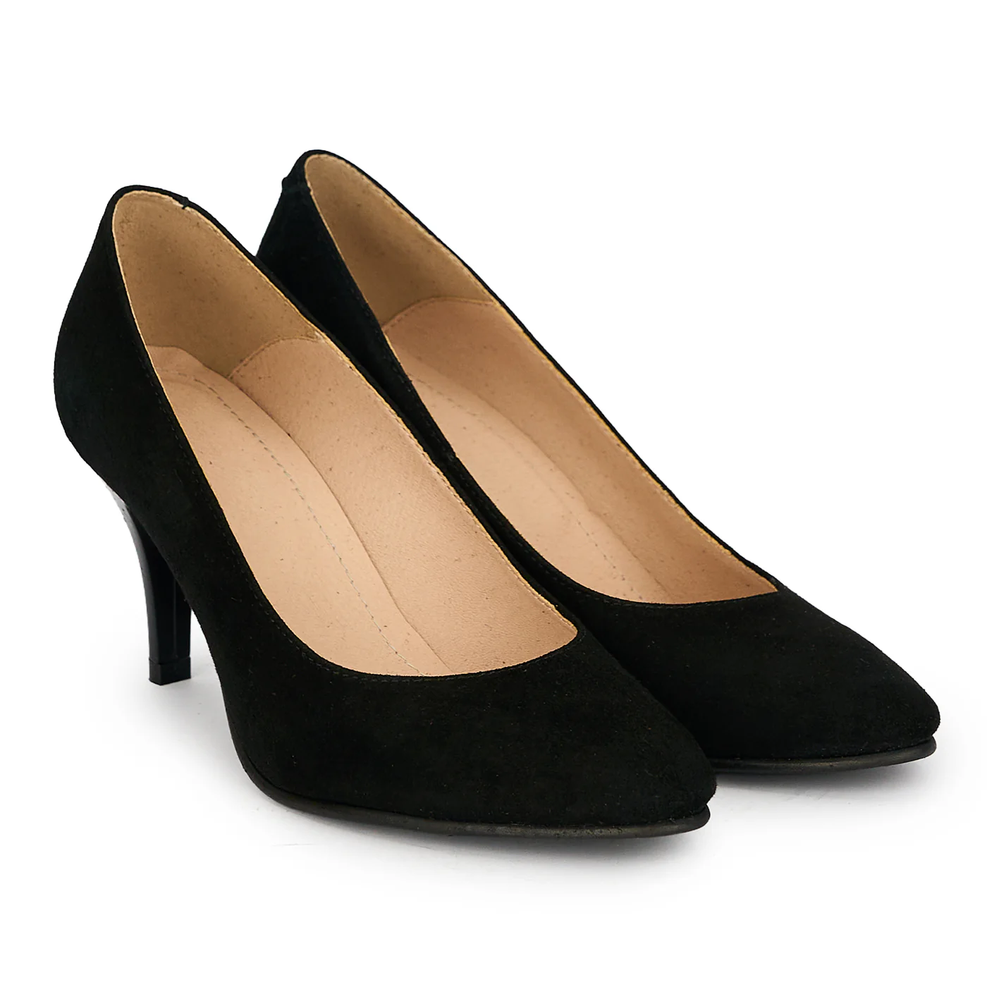 Pantofi din piele naturala neagra cu toc subtire 7.5  cm 19363 - Image 4