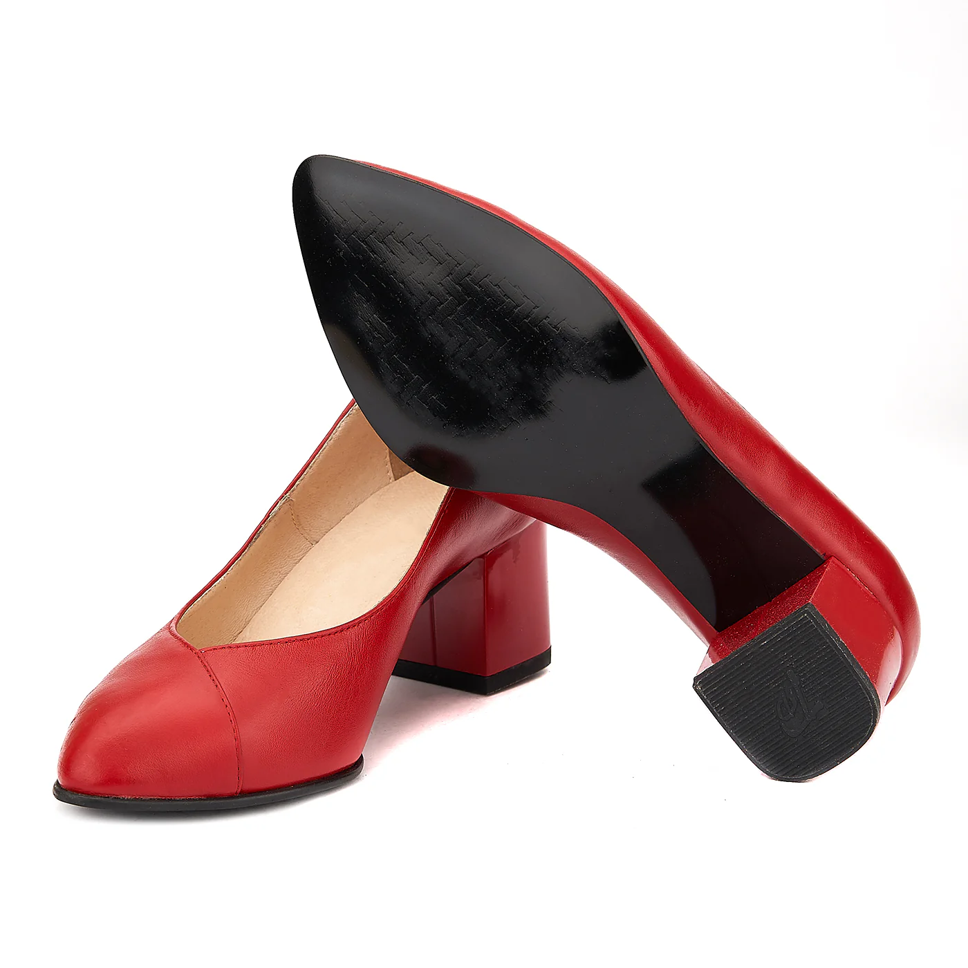 Pantofi din Piele Naturala Rosie 4037 - Image 3