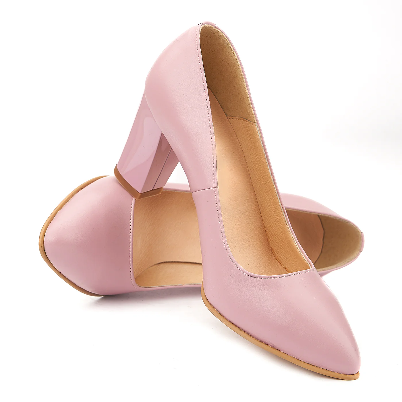 Pantofi din Piele Naturala Roz 4042 - Image 4