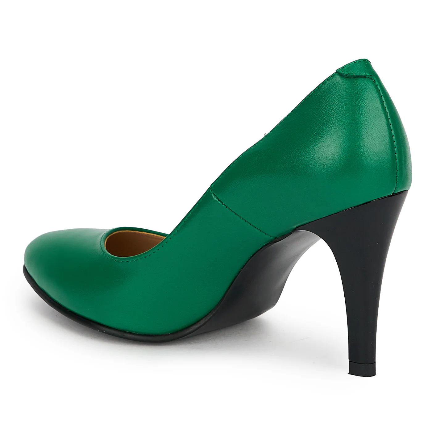 Pantofi din piele naturala verde cu toc subtire 9 cm 19353 - Image 2