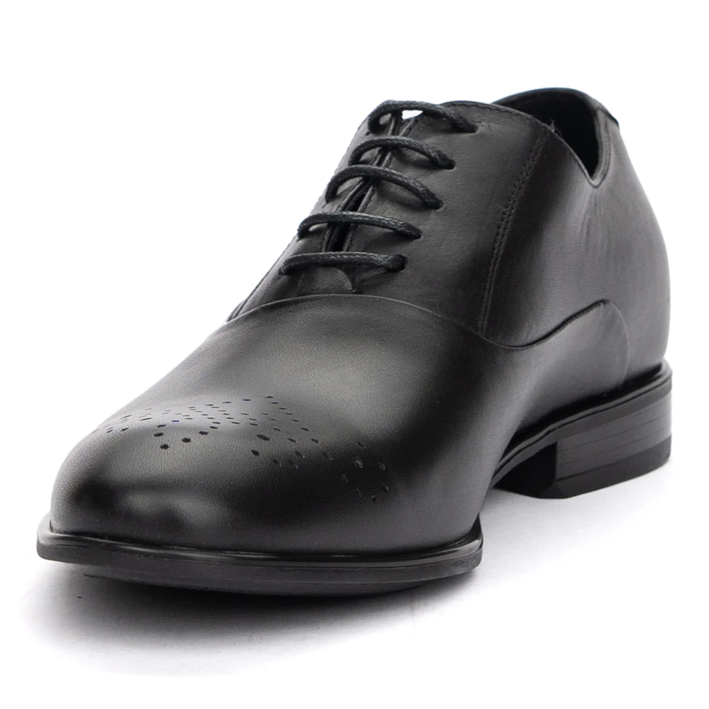 Pantofi Eleganti Barbati Negri cu Toc din Piele Naturala 7278 - Image 4