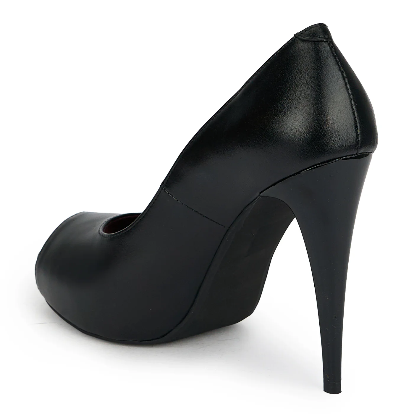 Pantofi eleganti dama din piele naturala neagra cu toc subtire 11.5 cm 19482 - Image 2