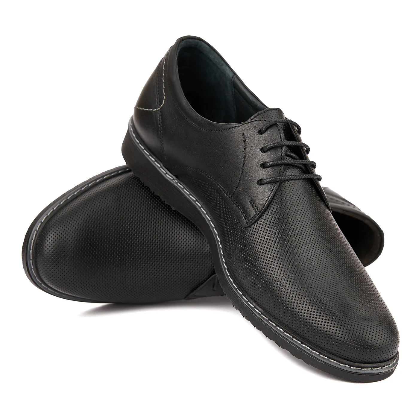 Pantofi Negri Piele Naturala Casual 0221 - Image 4