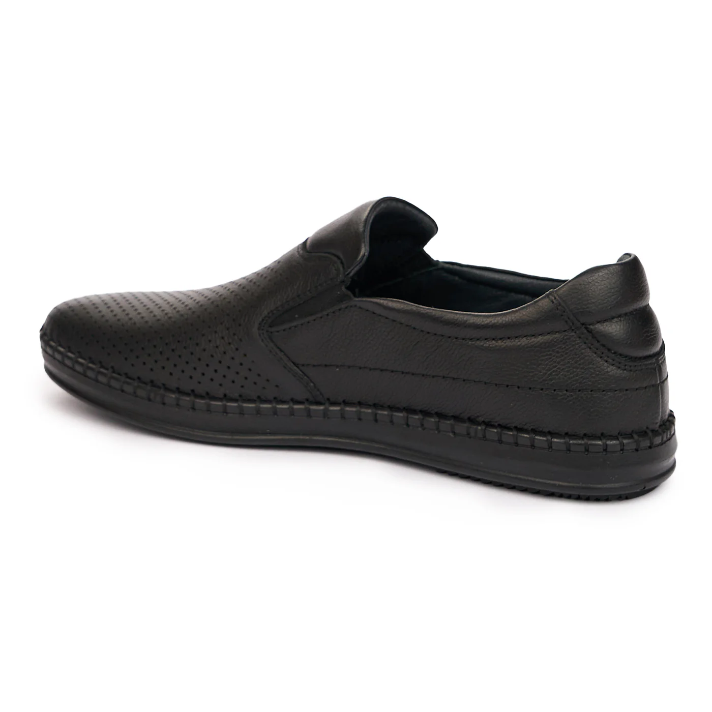 Pantofi Piele Naturala Barbati Casual Negri 7313 - Image 3