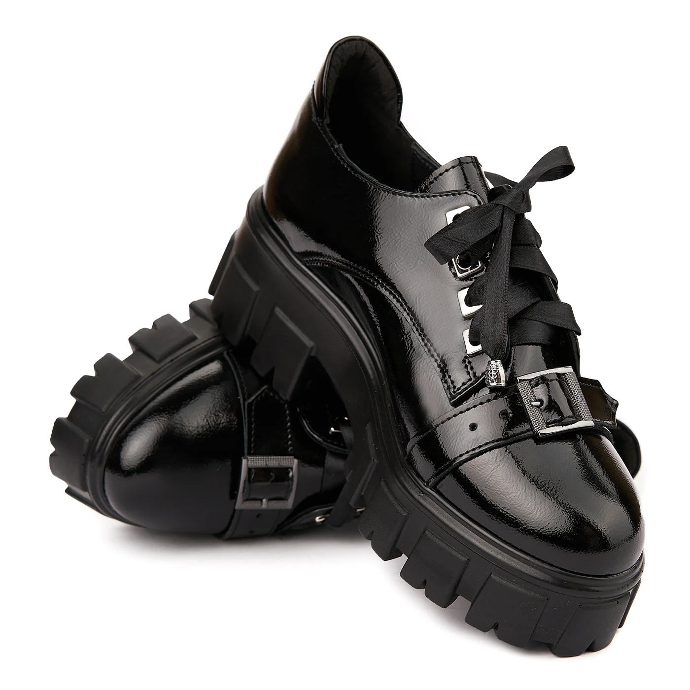 Pantofi Piele Naturala  cu talpa groasa 1666 - Image 2