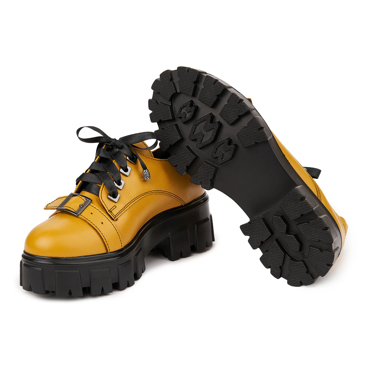 Pantofi Piele Naturala cu talpa groasa 1670 - Image 3