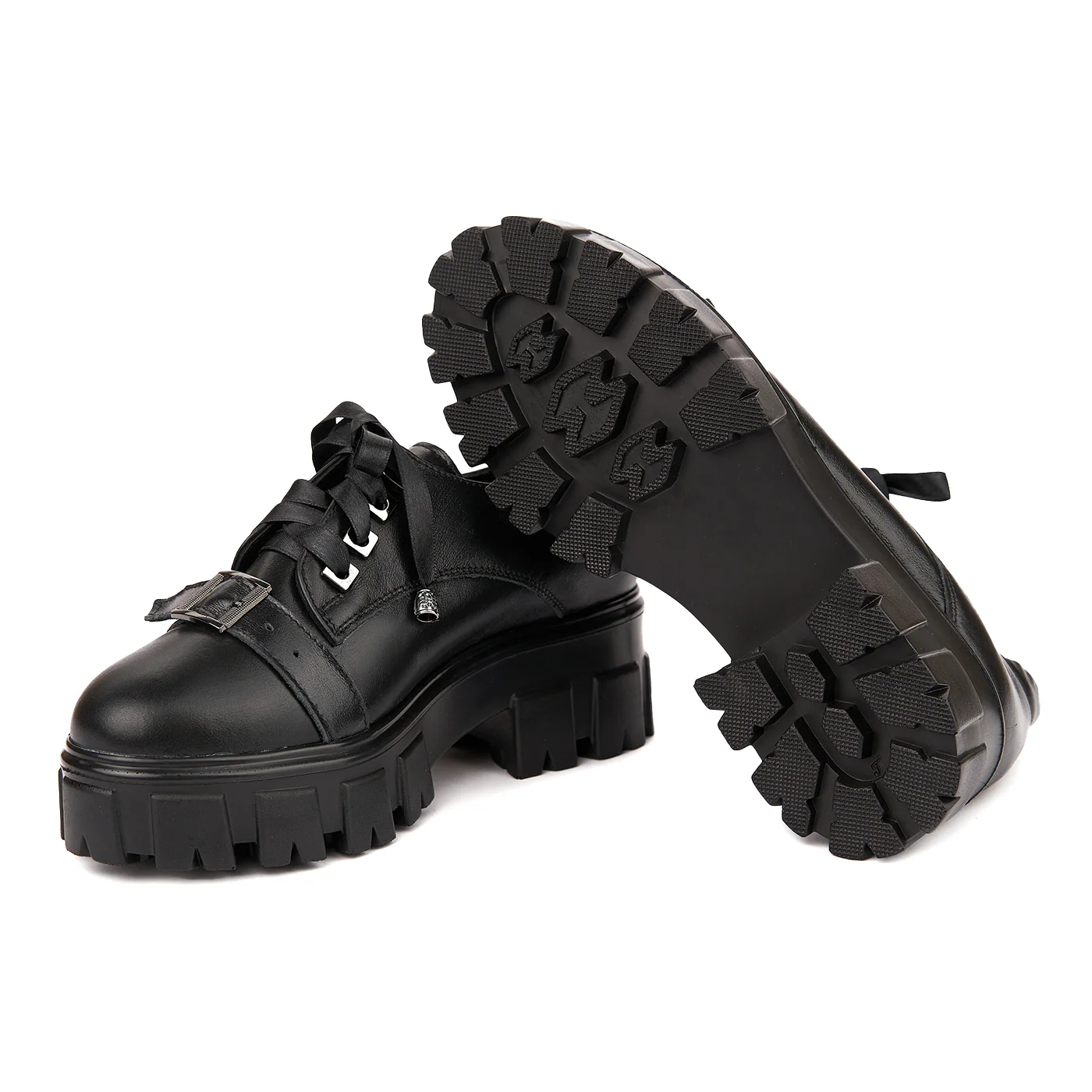 Pantofi Piele Naturala cu talpa groasa 1671 - Image 3