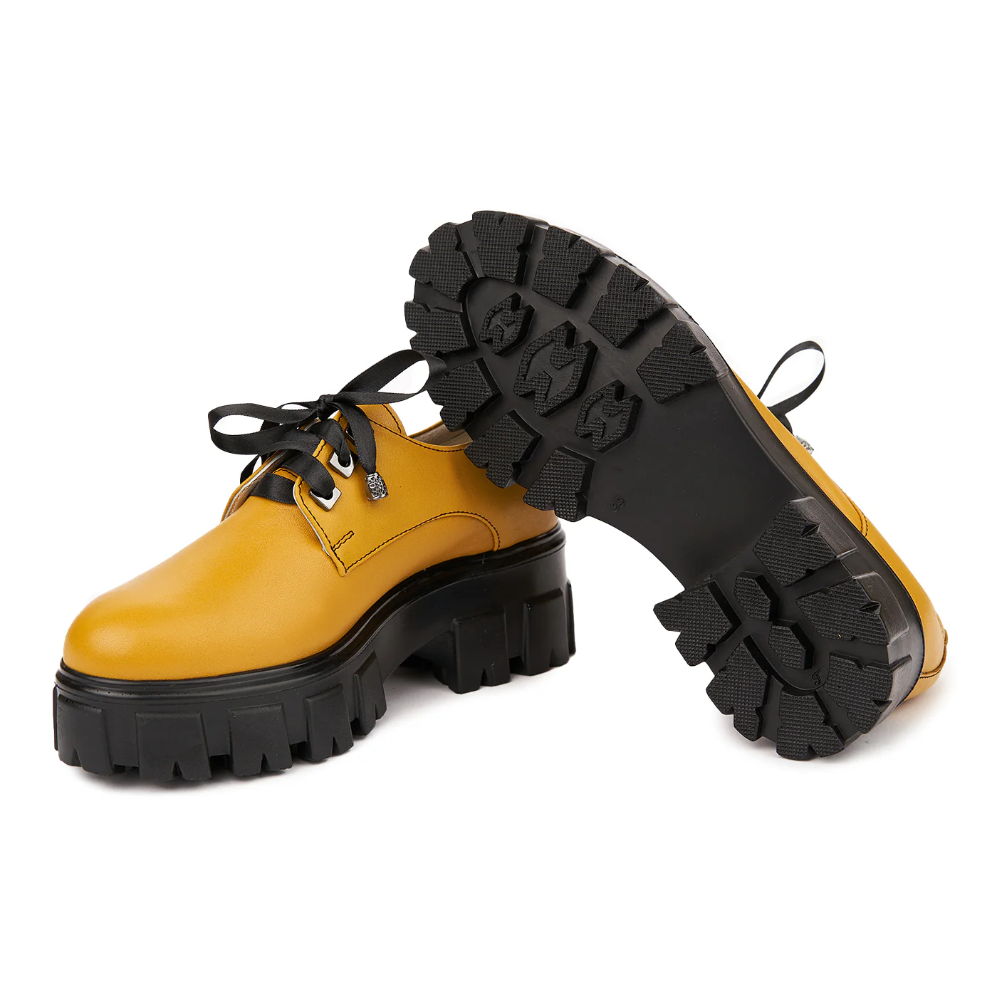 Pantofi Piele Naturala cu talpa groasa 1673 - Image 3