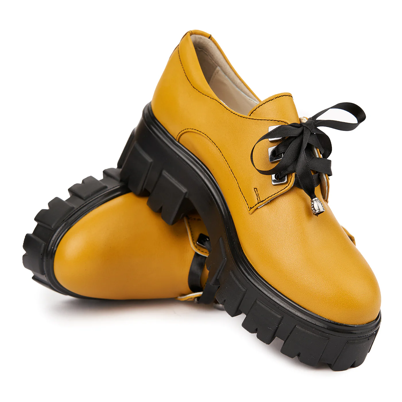 Pantofi Piele Naturala cu talpa groasa 1673 - Image 4