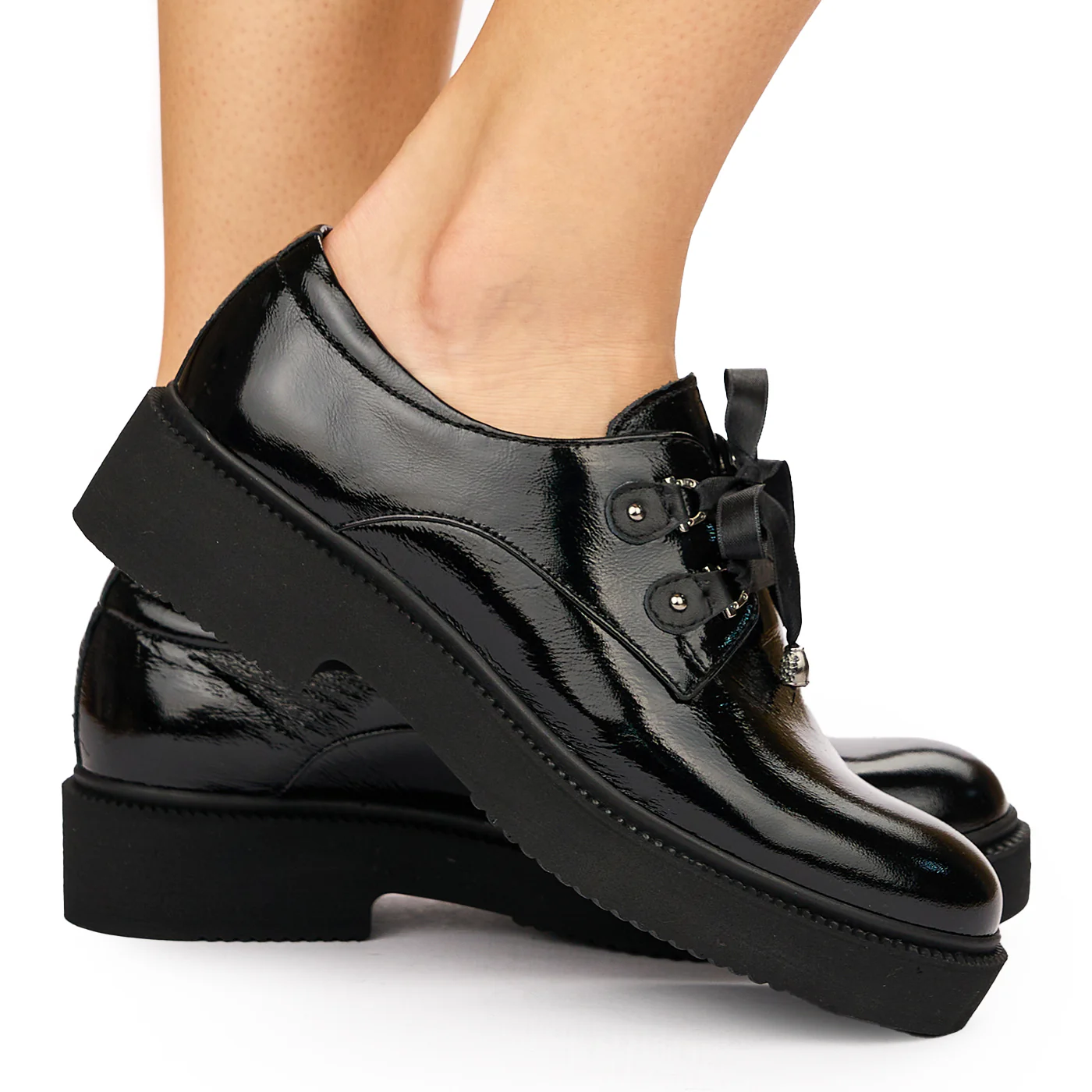 Pantofi Piele Naturala neagra 8093