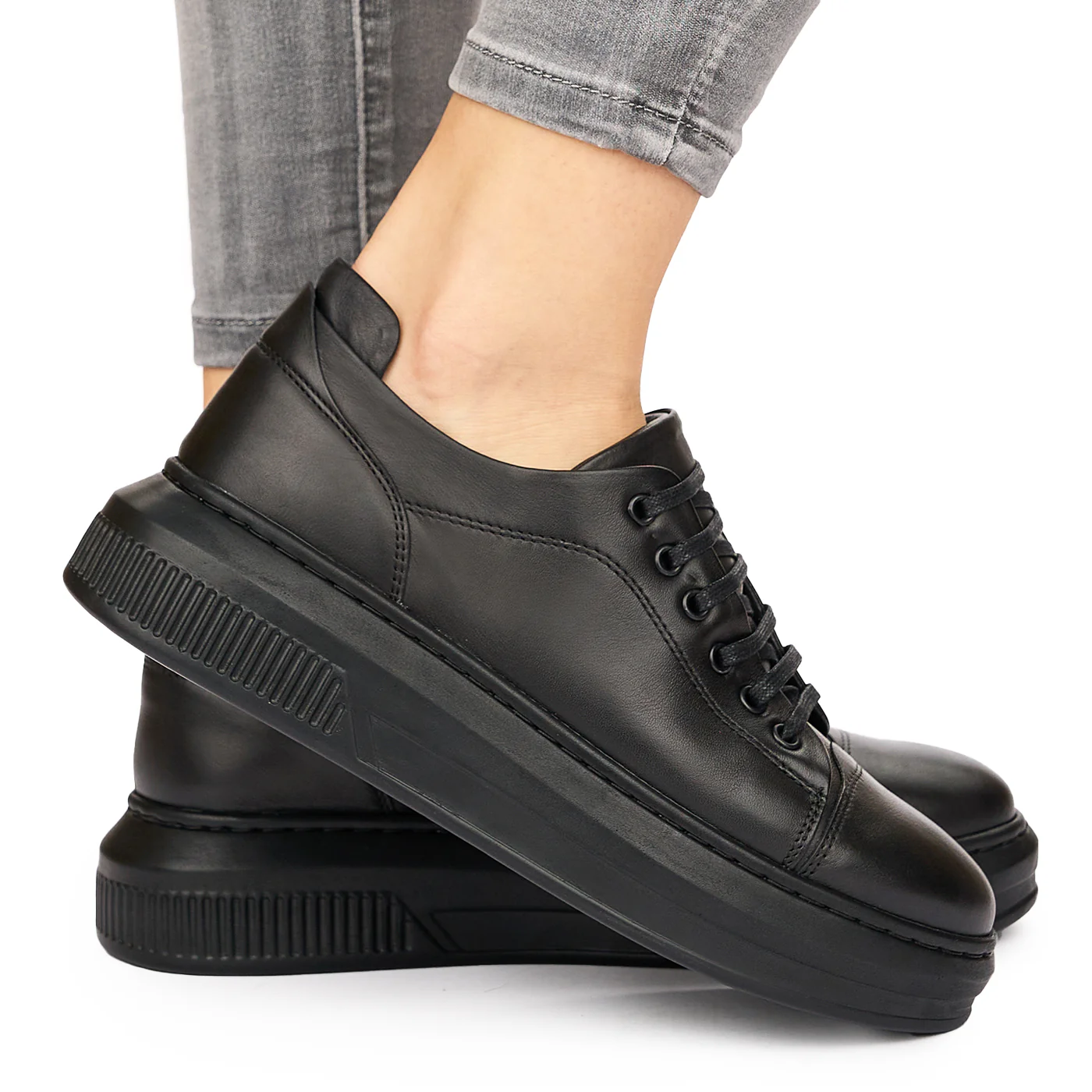 Pantofi Piele Naturala neagra 8103 - Image 5