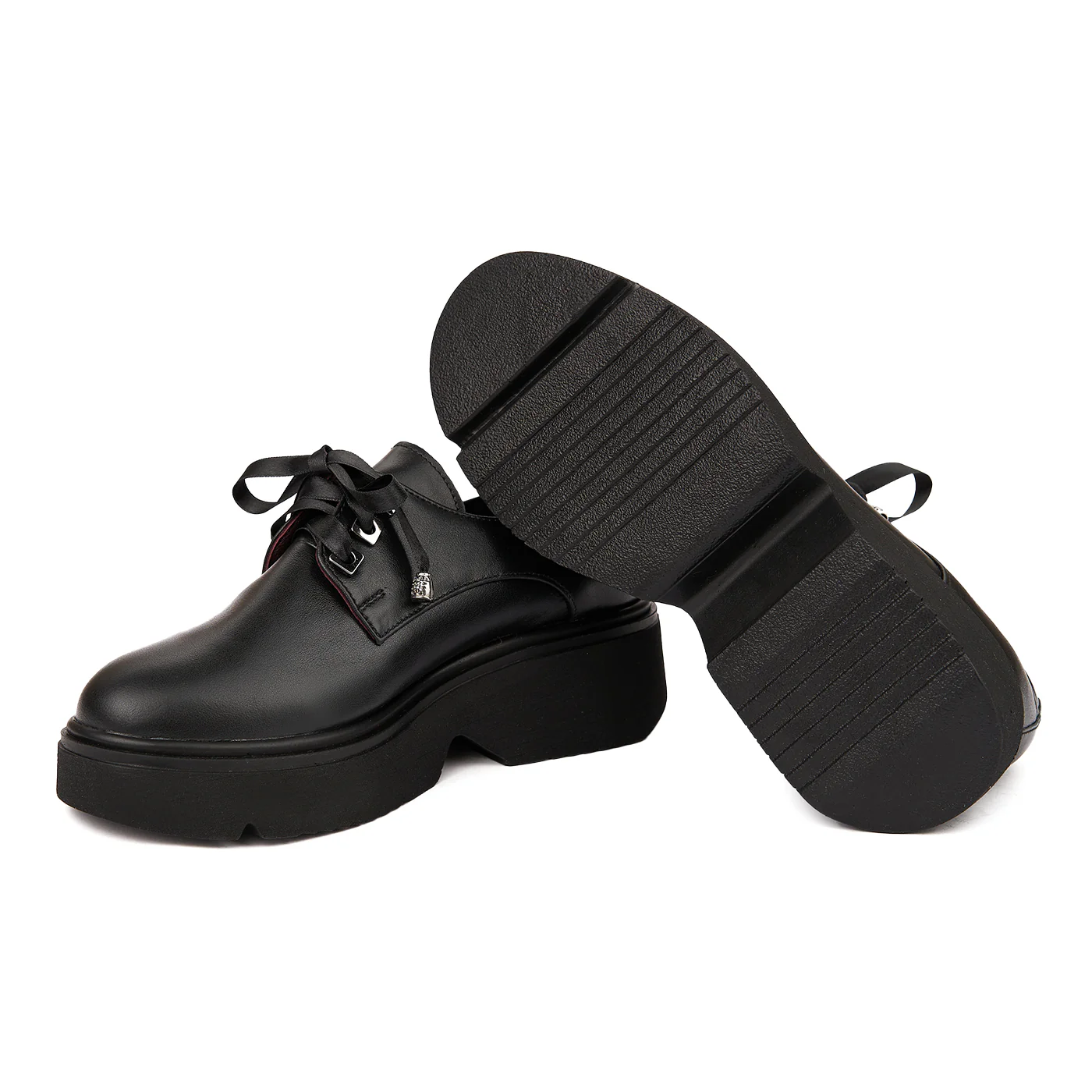 Pantofi Piele Naturala Neagra cu talpa usoara 1659 - Image 3