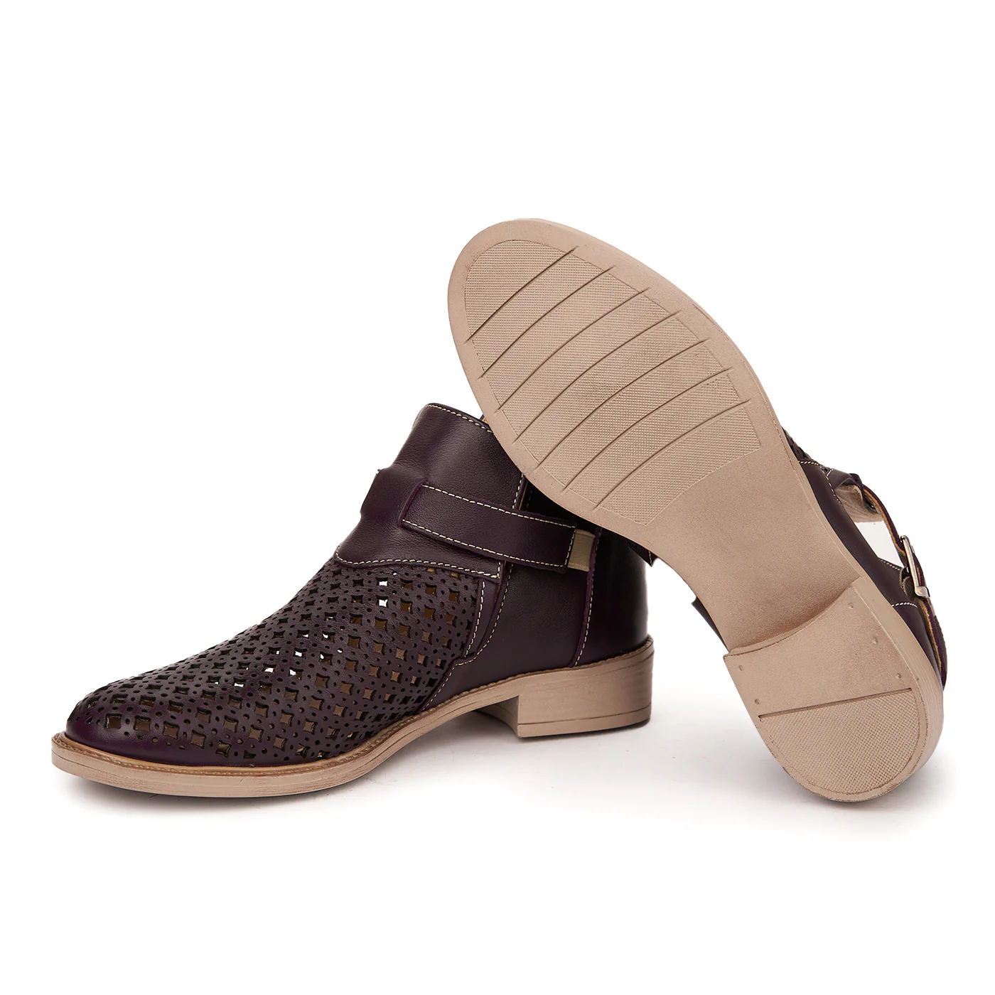 Pantofi Piele Naturala perforata 1917 - Image 3