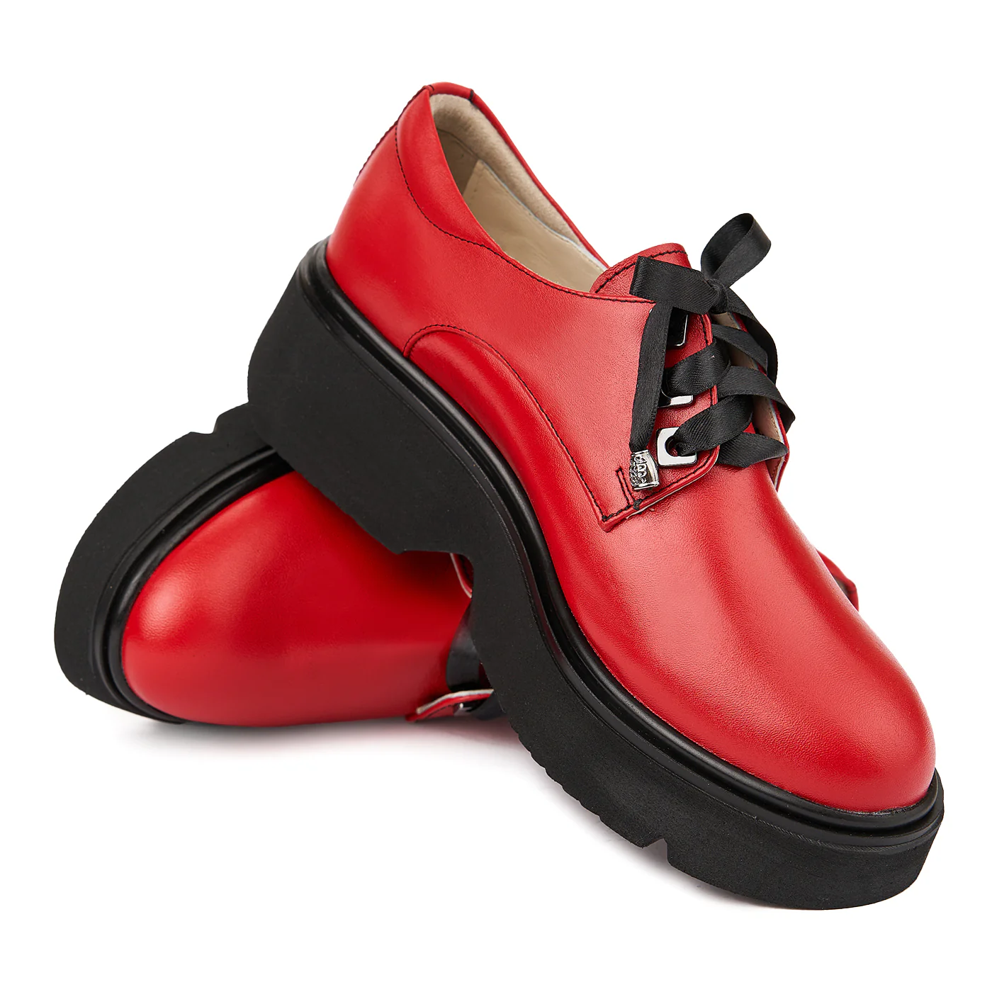 Pantofi Piele Naturala Rosie cu talpa usoara 1658 - Image 4