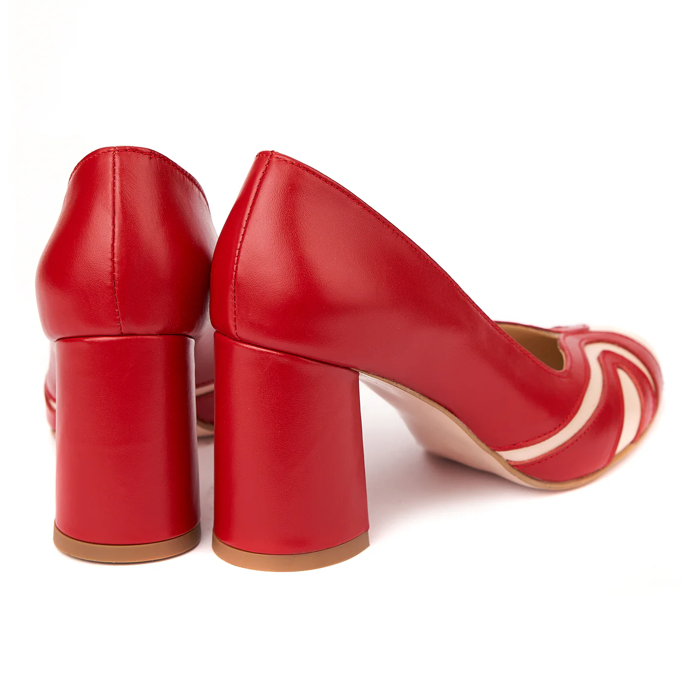 Pantofi rosii dama eleganti din piele naturala 4238 - Image 2