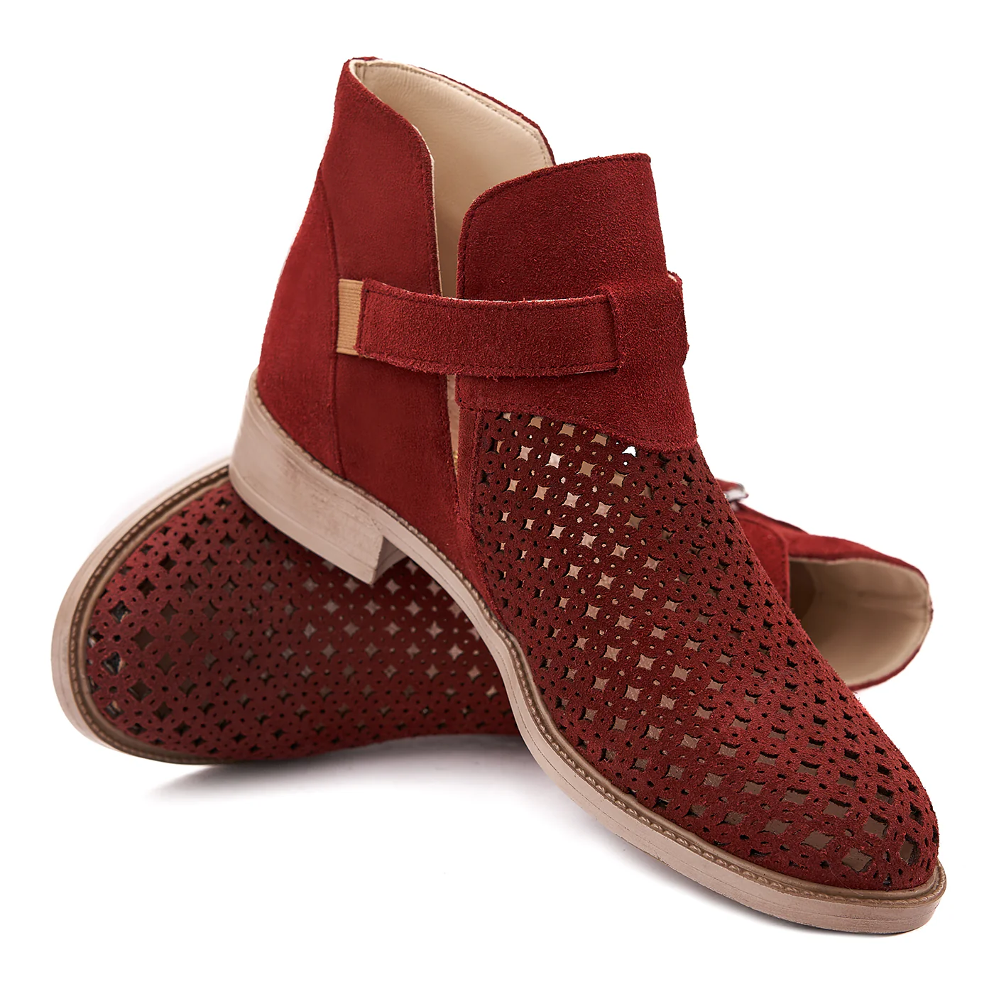 Pantofi Rosii Piele Naturala Dama Casual cu Talpa 2.5 Cm 1416 - Image 4