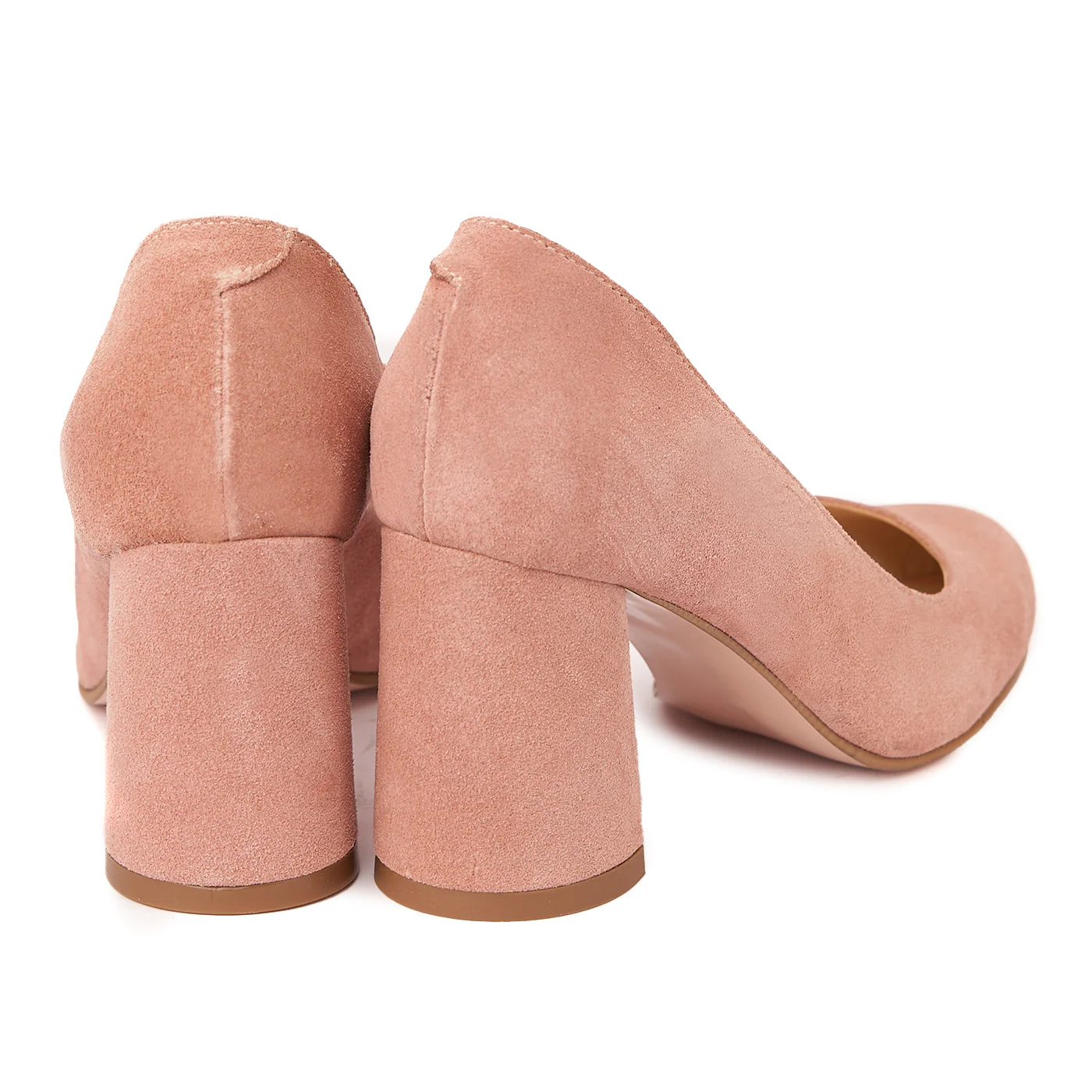 Pantofi roz pal dama eleganti din piele naturala 4240 - Image 2