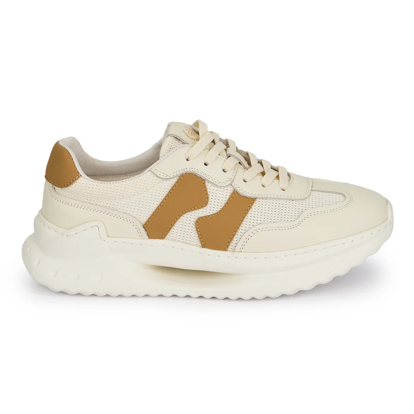 Pantofi sport barbati din piele naturala alba 20127