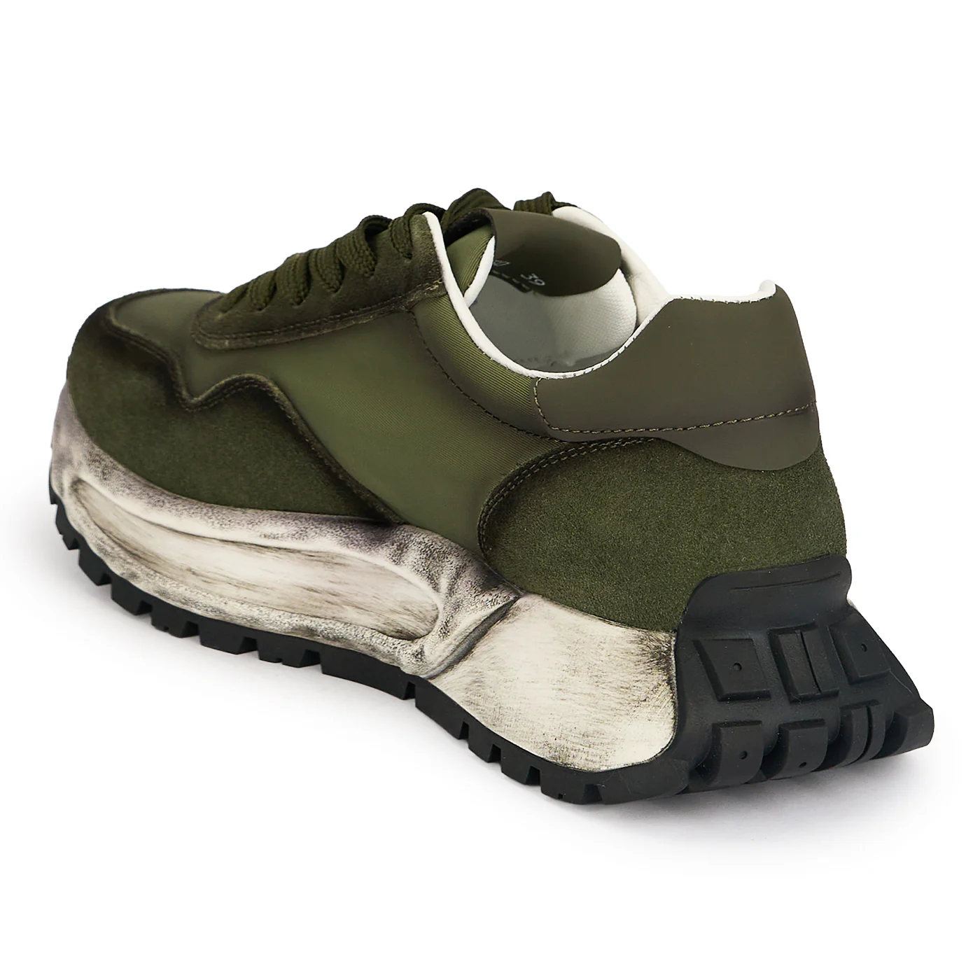 Pantofi sport barbati din piele naturala kaki 20123 - Image 2