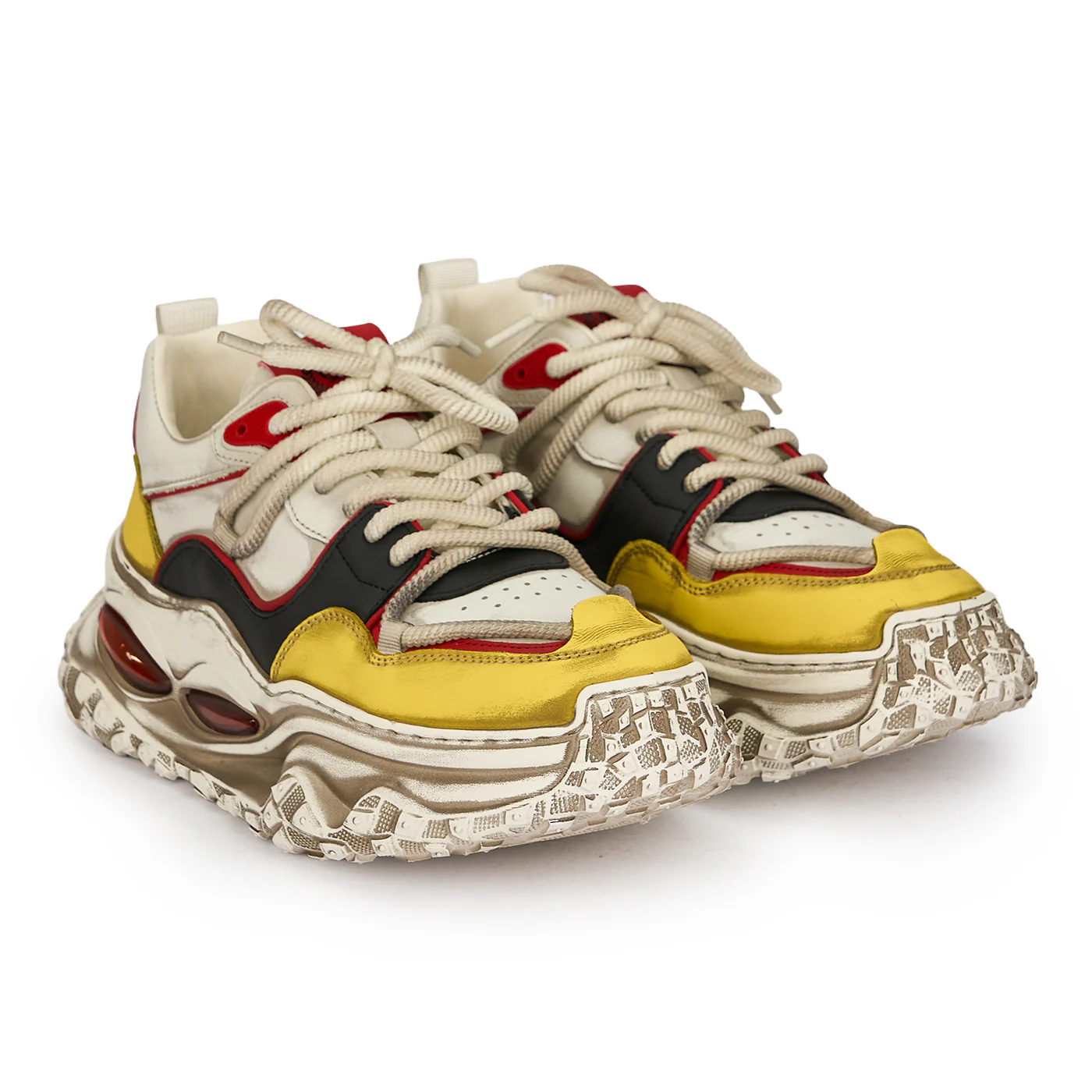 Pantofi sport barbati din piele naturala multiciolora 20119 - Image 4
