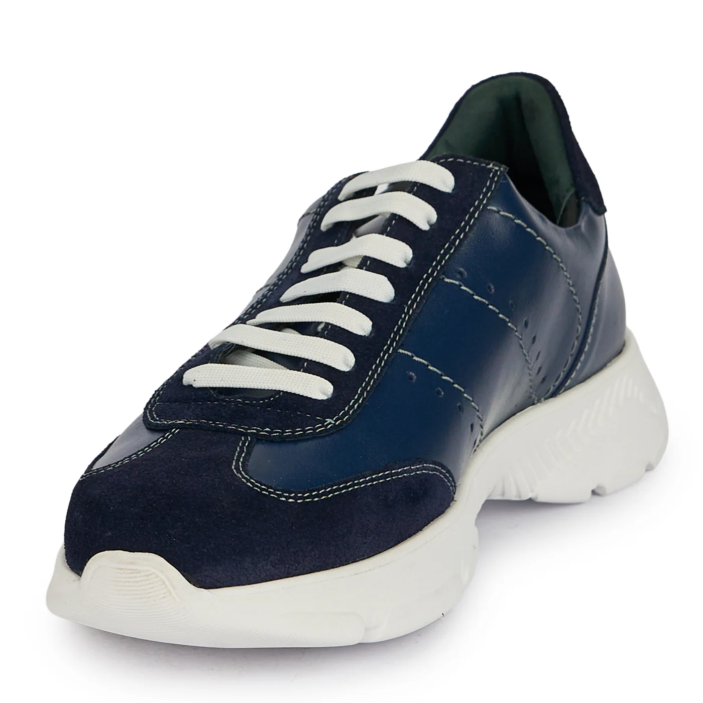 Pantofi sport barbati din piele naturala bleumarin 20112 - Image 3