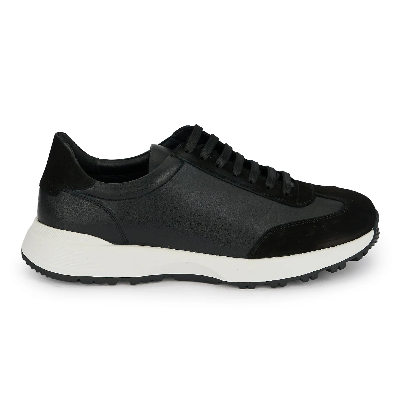 Pantofi sport barbati din piele naturala neagra 20113