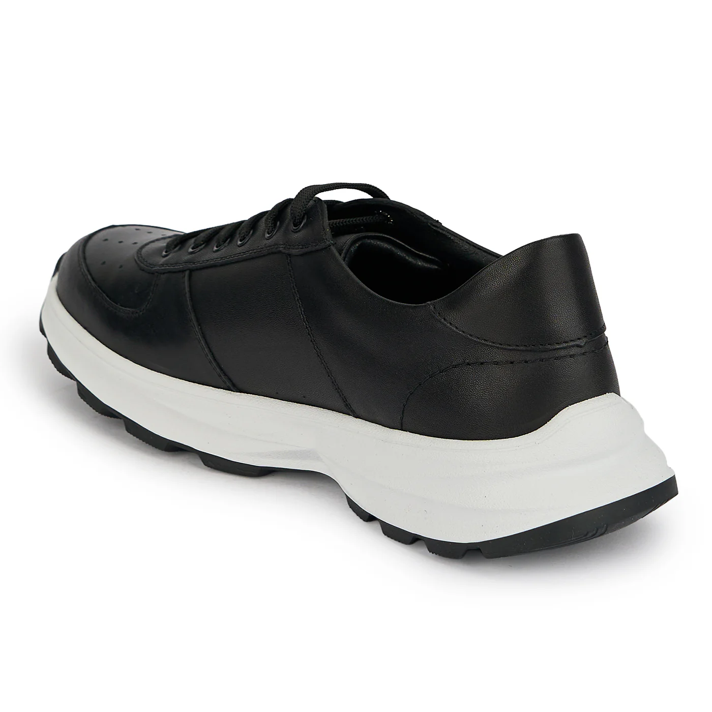 Pantofi sport barbati din piele naturala neagra 20114 - Image 2