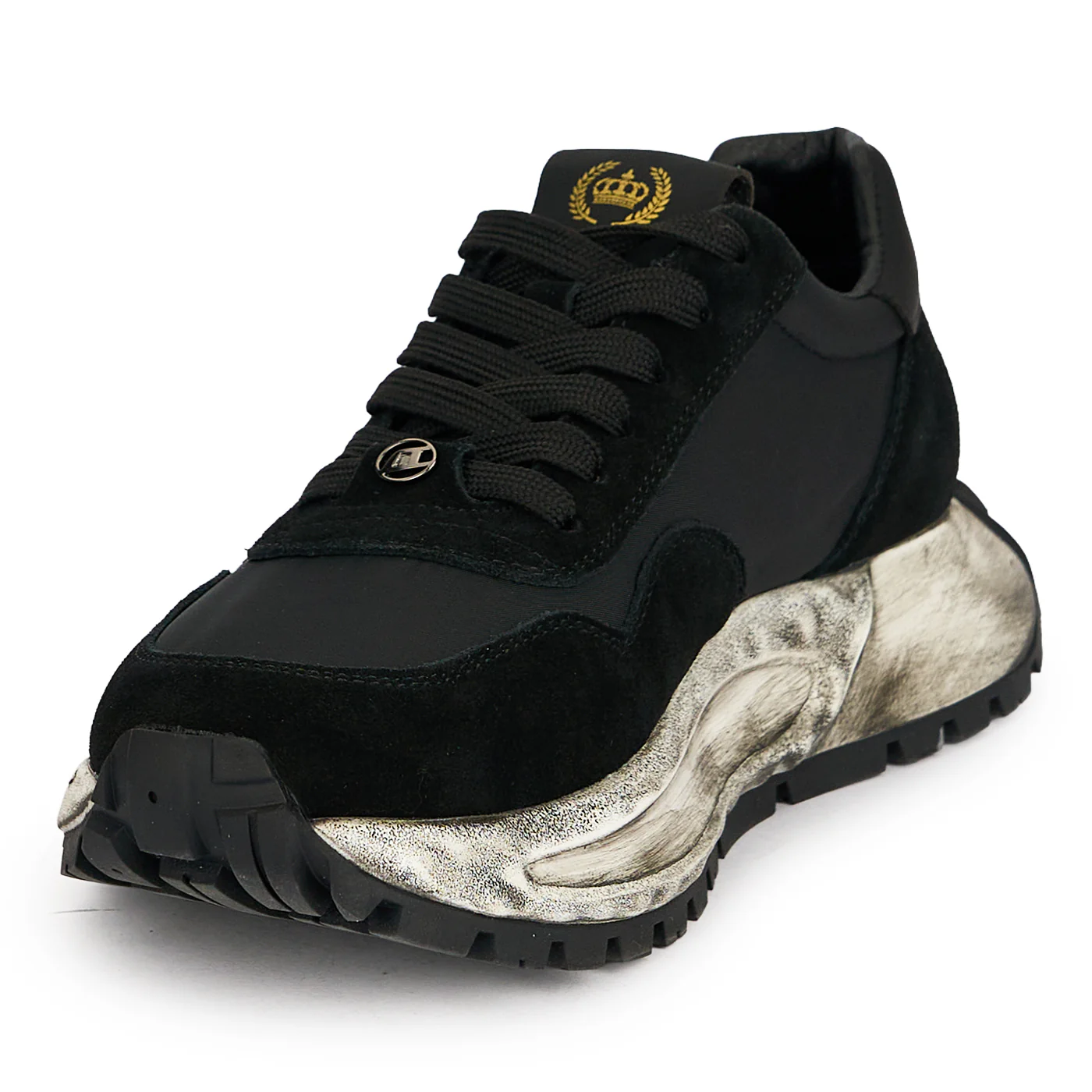 Pantofi sport barbati din piele naturala neagra 20124 - Image 3