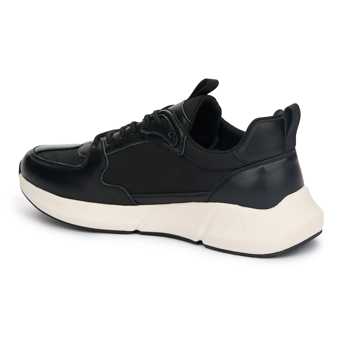 Pantofi sport barbati din piele naturala neagra 7450 - Image 2