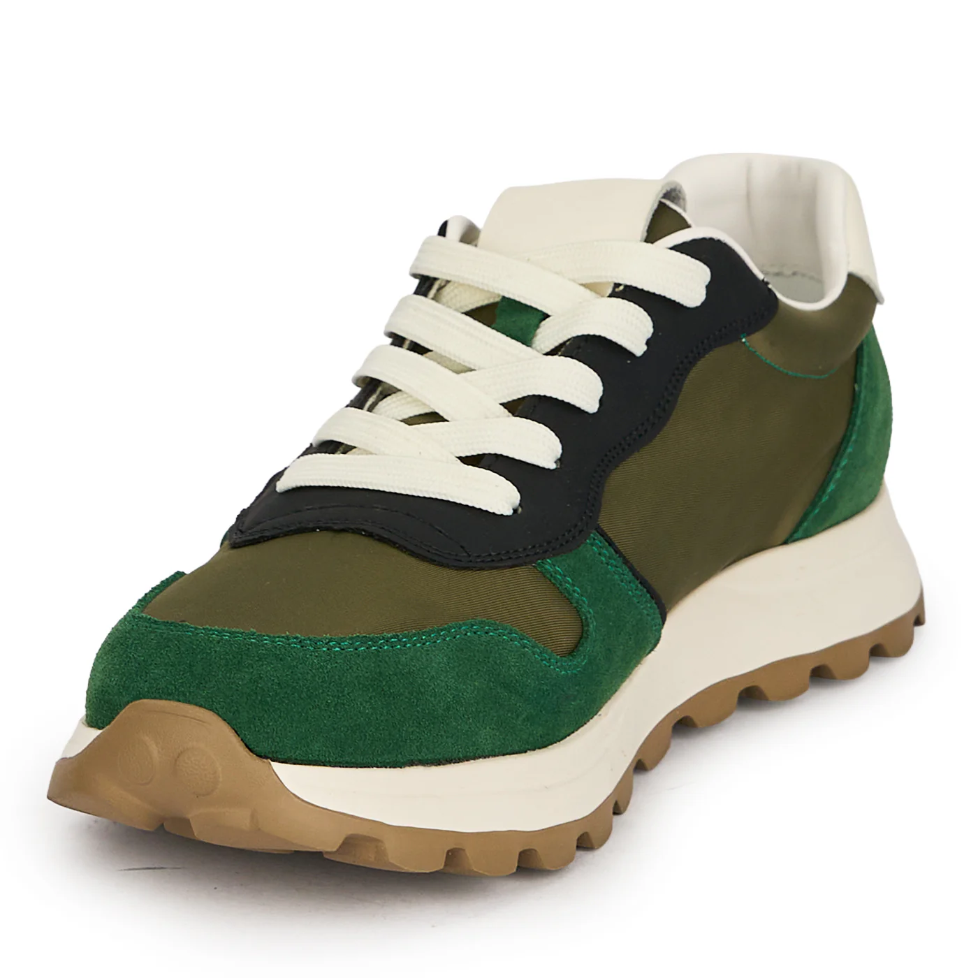 Pantofi sport barbati din piele naturala verde 20126 - Image 3