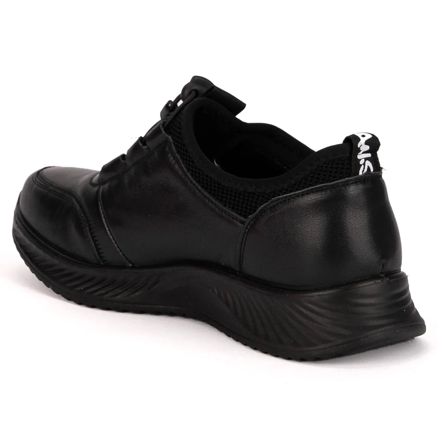 Pantofi sport dama din piele naturala neagra 18809 - Image 2