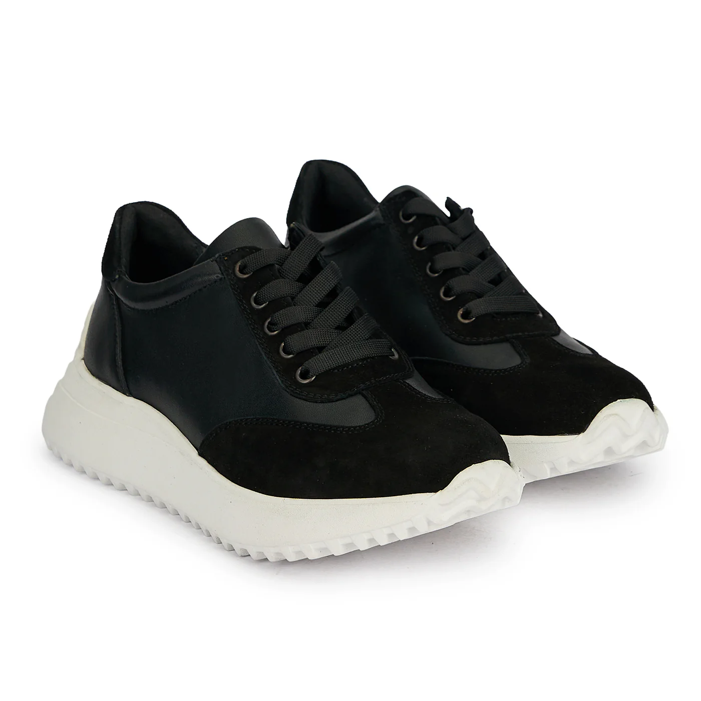 Pantofi sport dama din piele naturala neagra 19500 - Image 4