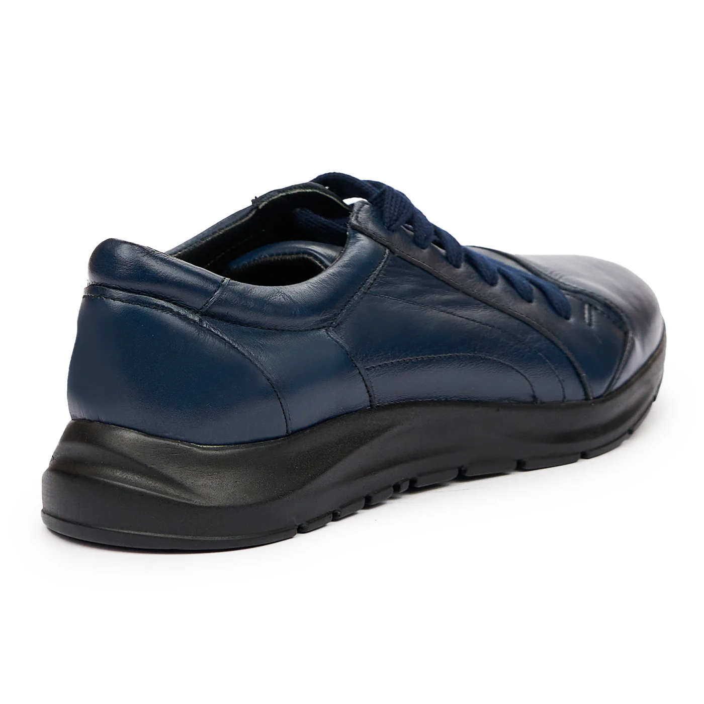 Pantofi sport din piele naturala bleumarin 7209 - Image 2