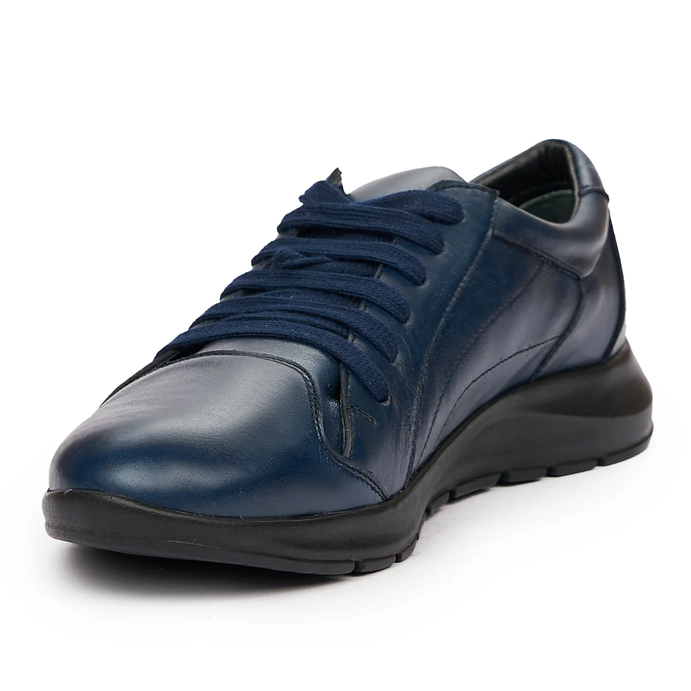 Pantofi sport din piele naturala bleumarin 7209 - Image 4