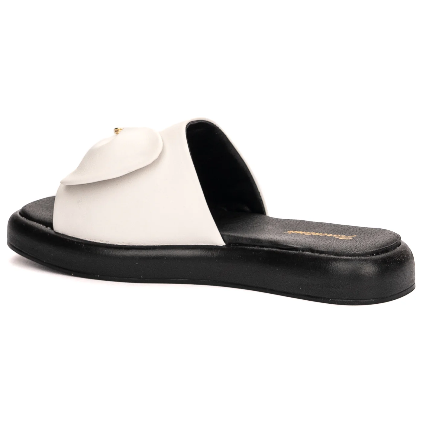 Papuc dama din piele naturala alba 13554 - Image 2