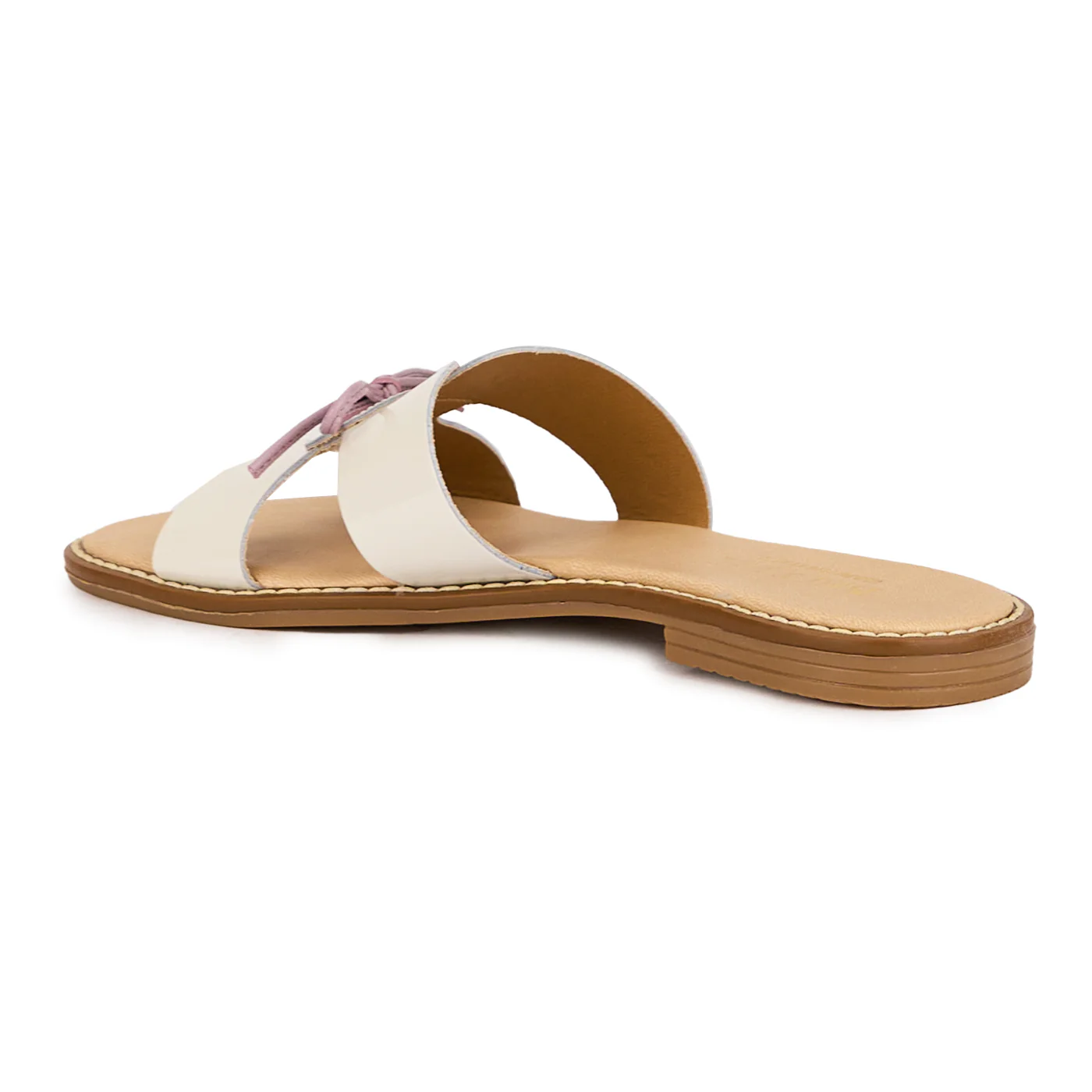 Papuc dama din piele naturala alba 16573 - Image 2