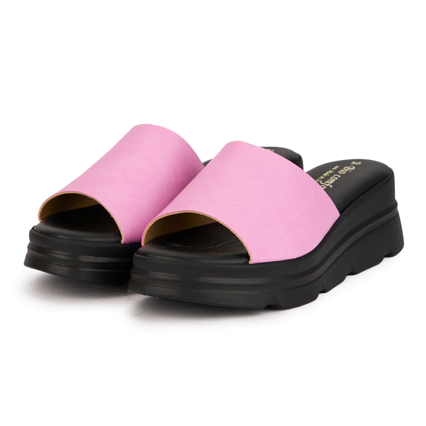 Papuc dama din piele naturala mov-lila cu platforma 16593 - Image 3