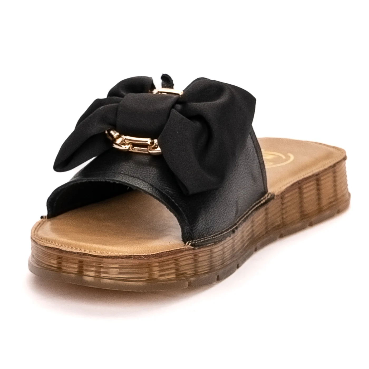 Papuc dama din piele naturala neagra 13349 - Image 3