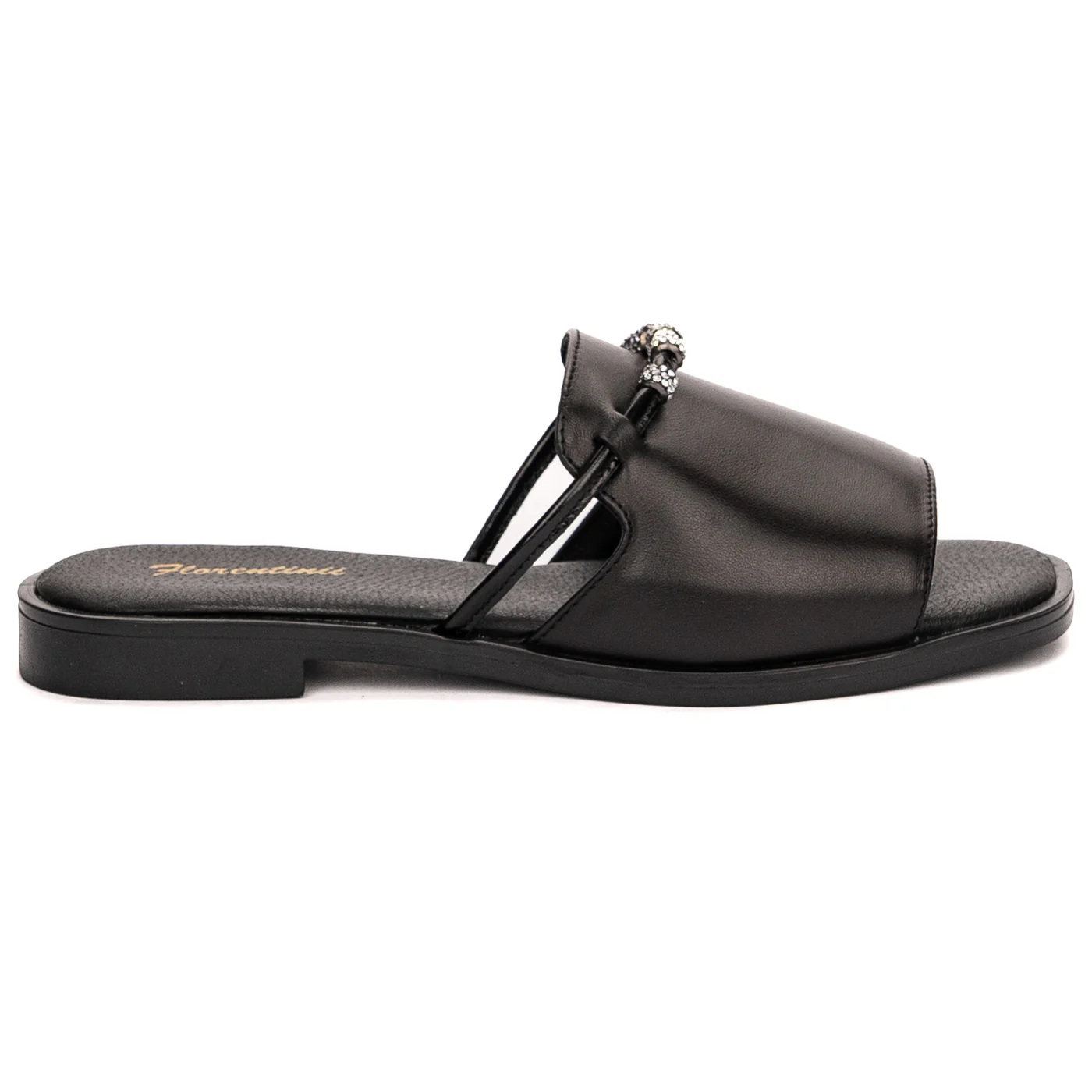 Papuc dama din piele naturala neagra 13557