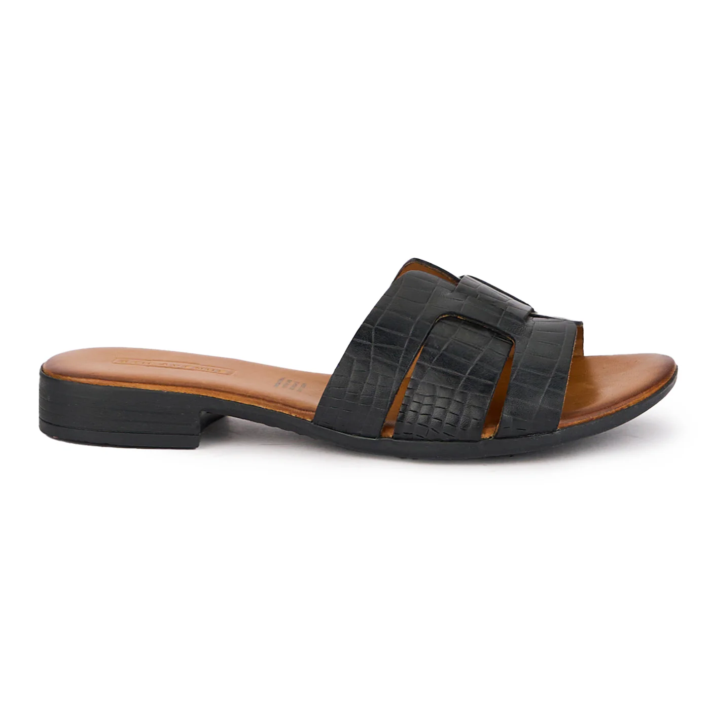 Papuc dama din piele naturala neagra 16398 - Image 2